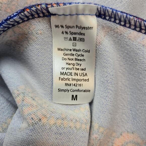 Lularoe Women's Dress Medium M Blue Orange Sleeves Misses Size 8 10 - Picture 4 of 6